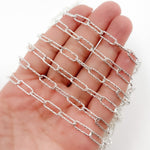 Load image into Gallery viewer, Sterling Silver Hammered Paperclip Chain