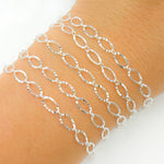 Load image into Gallery viewer, Sterling Silver Diamond Cut Oval Cable Chain