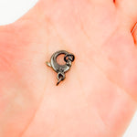 Load image into Gallery viewer, 14MM Black Rhodium Sterling Silver Trigger Clasp