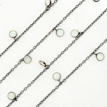 Load image into Gallery viewer, Created White Opal Round Shape Dangle Chain