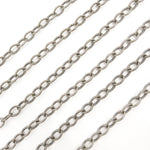 Load image into Gallery viewer, Oxidized Sterling Silver Twisted Oval Link Chain