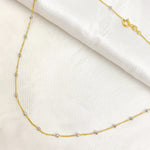 Load image into Gallery viewer, 14K Solid Gold Satellite Yellow and White Gold Chain