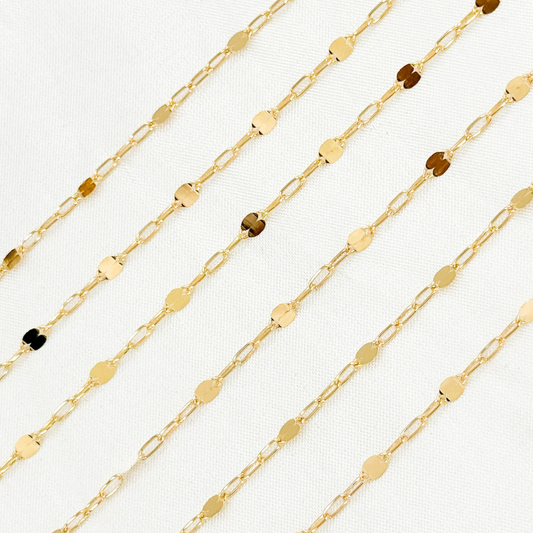14k Gold Filled Marina and Cable Link Chain