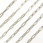 Load image into Gallery viewer, Oxidized Sterling Silver Flat Paperclip Chain