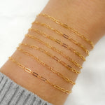 Load image into Gallery viewer, 14K Yellow Gold Filled Flat Long and Short Chain