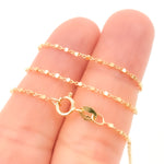 Load image into Gallery viewer, 14K Solid Yellow Gold Cube Satellite Necklace