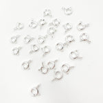 Load image into Gallery viewer, 6MM White Sterling Silver Spring Ring Clasp