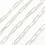 Load image into Gallery viewer, Sterling Silver Smooth Paperclip Chain