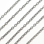 Load image into Gallery viewer, Black Rhodium Sterling Silver Smooth Oval Link Chain