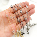 Load image into Gallery viewer, Cubic Zirconia Round 7mm Shape Connected Chain
