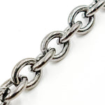Load image into Gallery viewer, V268BR. Black Rhodium Sterling Silver Heavy Oval Link Chain