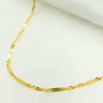 Load image into Gallery viewer, 14K Solid Gold Singapore Bar Chain
