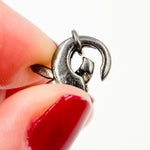 Load image into Gallery viewer, 1361BRS. 20MM Black Rhodium Shiny Sterling Silver Oval Clasp