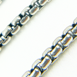 Load image into Gallery viewer, Oxidized Sterling Silver Smooth Box Chain