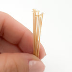 Load image into Gallery viewer, 26 Gauge Gold-filled Flat 2 Inch Headpin