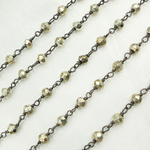 Load image into Gallery viewer, Steel Pyrite Black Rhodium 925 Sterling Silver Wire Chain