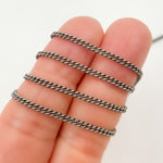 Load image into Gallery viewer, Oxidized Sterling Silver Curb Chain