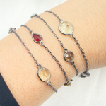 Load image into Gallery viewer, Multi Stone with Organic Shape Wire Wrap Chain