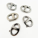 Load image into Gallery viewer, Black Rhodium Sterling Silver Marina Clasp