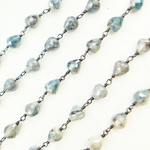 Load image into Gallery viewer, Coated Quartz Tear Drop Shape Oxidized Wire Chain