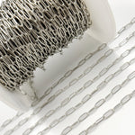 Load image into Gallery viewer, Oxidized Sterling Silver Flat Paperclip Chain