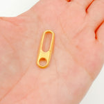 Load image into Gallery viewer, Matt Gold Plated Sterling Silver Oval Clasp