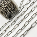 Load image into Gallery viewer, Oxidized Sterling Silver Textured Paperclip Chain