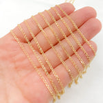 Load image into Gallery viewer, 14K Solid Gold Wheat Chain by the Foot