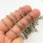 Load image into Gallery viewer, Oxidized Sterling Silver Diamond Cut Paperclip Chain