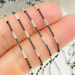 Load image into Gallery viewer, Black Rhodium Sterling Silver Satellite Diamond Cut Tube Chain