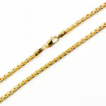 Load image into Gallery viewer, 270HVI0934000. 14k Solid Yellow Gold Venezian Hollow Box Link Chain
