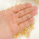 Load image into Gallery viewer, 14k Gold Filled Paperclip Flat Chain