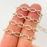Load image into Gallery viewer, Sterling Silver Twisted Oval and Round Link Chain