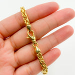 Load image into Gallery viewer, TRE003Bracelet. 14K Solid Gold Hollow Byzantine Bracelet