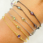 Load image into Gallery viewer, Cubic Zirconia Round Shape Connected Chain