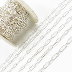 Load image into Gallery viewer, 925 Sterling Silver Hammered Long and Short Chain