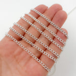Load image into Gallery viewer, Sterling Silver Curb Link Chain