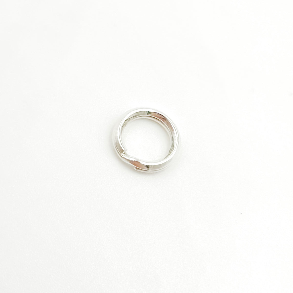 White Silver Split Ring