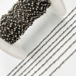 Load image into Gallery viewer, Pyrite Wire Wrapped Beads Chain