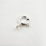 Load image into Gallery viewer, 6MM White Sterling Silver Spring Ring Clasp