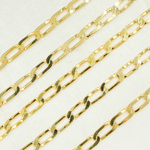 Load image into Gallery viewer, Gold Plated 925 Sterling Silver Ultra Flat Paperclip Link Chain