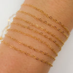 Load image into Gallery viewer, 14K Yellow Solid Gold Flat Heart Link Chain