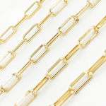 Load image into Gallery viewer, Gold Plated 925 Sterling Silver Diamond Cut Paperclip Chain