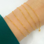 Load image into Gallery viewer, 14k Gold Filled Oval & 3 Round Link Chain