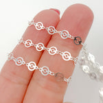 Load image into Gallery viewer, Sterling Silver Patterned Round Disc Link Chain