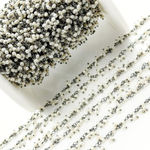 Load image into Gallery viewer, Pearl Cluster Dangle Oxidized 925 Sterling Silver Wire Chain.