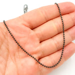Load image into Gallery viewer, Black Rhodium Bead Necklace