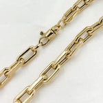 Load image into Gallery viewer, 14K Solid Hollow Gold Smooth Paperclip Chain