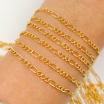 Load image into Gallery viewer, 14K Yellow Gold Filled Figaro Style Chain