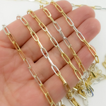 Load image into Gallery viewer, Z57GS. Gold Plated Sterling Silver Flat Paperclip